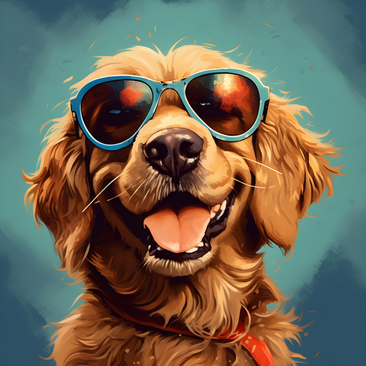 Hund, Cartoon, Sonnenbrille 2 alkotó: Kurt Heppke