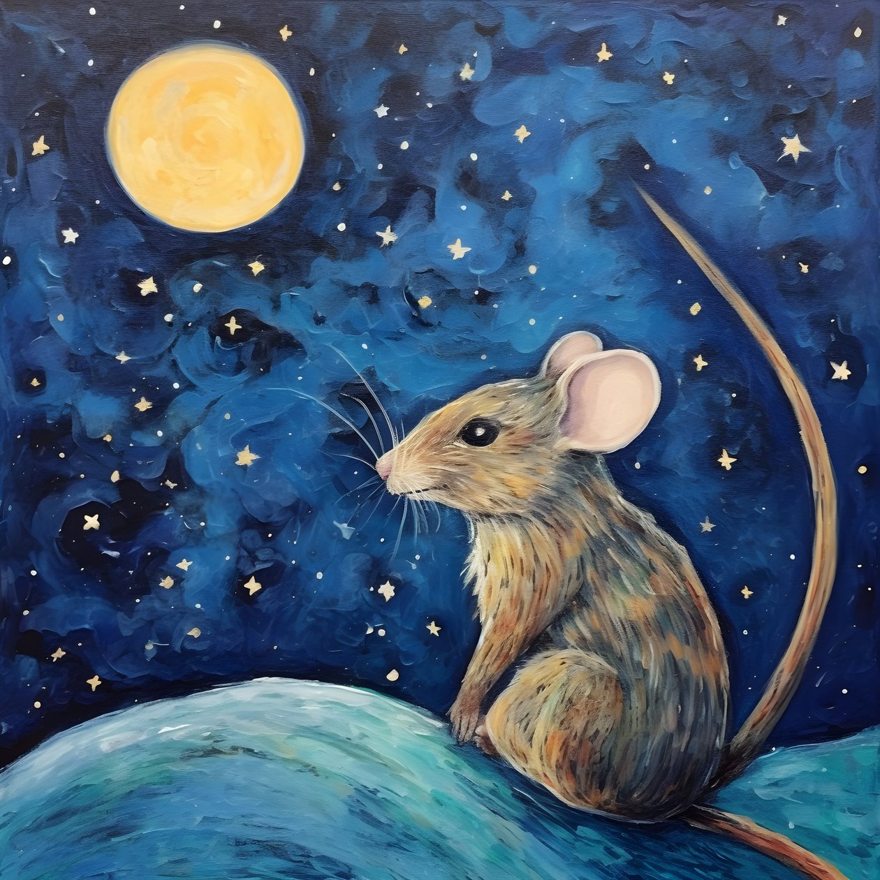 Porträt der Maus Tier Starry Night 2 alkotó: Kurt Heppke