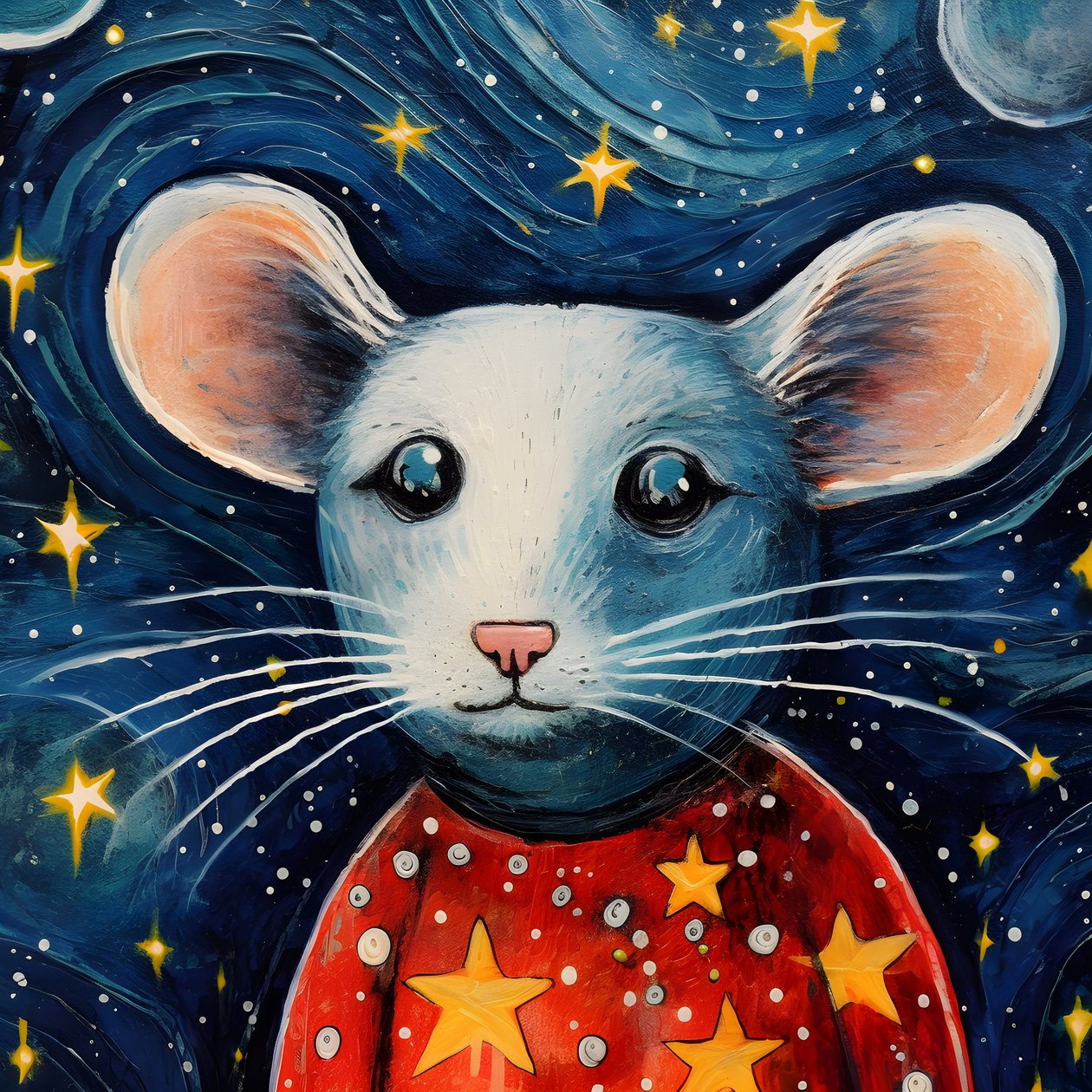 Porträt der Maus Tier Starry Night 4 alkotó: Kurt Heppke