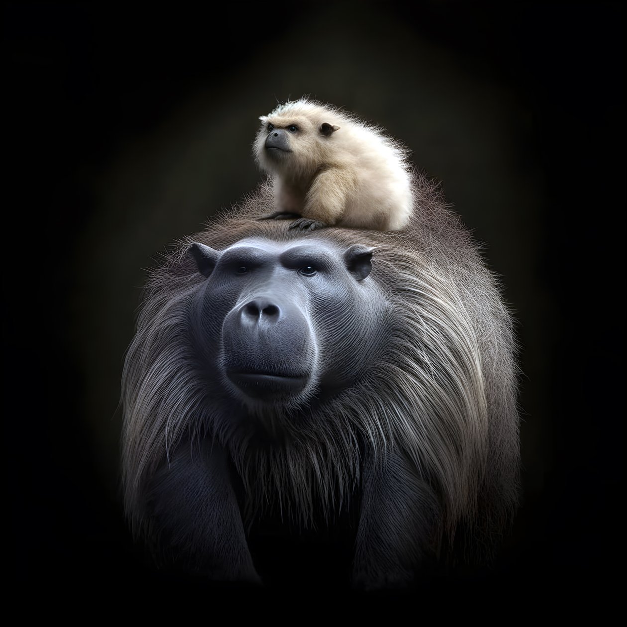 Wasserschwein gemischt mit einem Silberrücken-Gorilla 2 alkotó: Kurt Heppke
