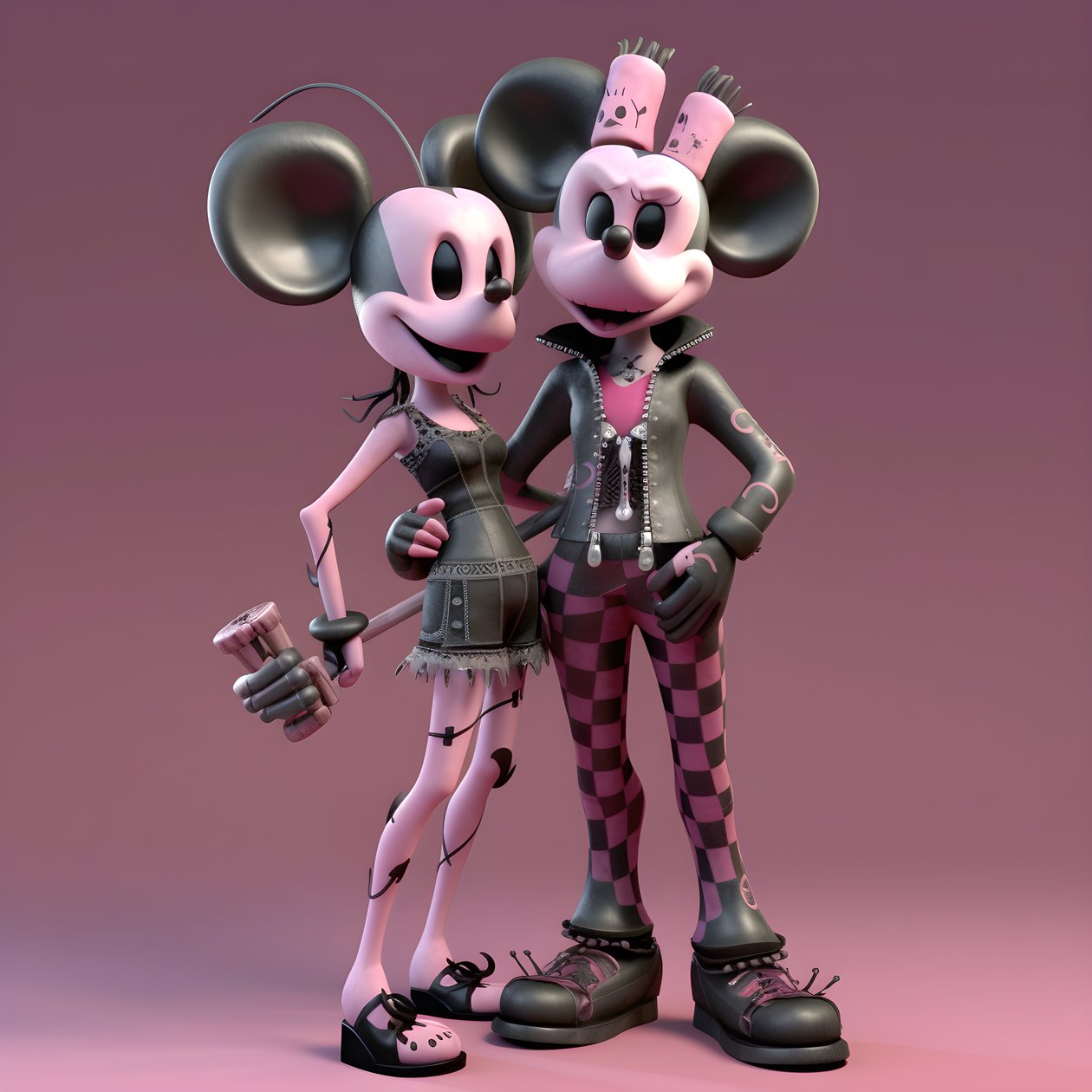 alptraum vor weihnachten punk rosa minnie und mickey mouse  1 alkotó: Kurt Heppke