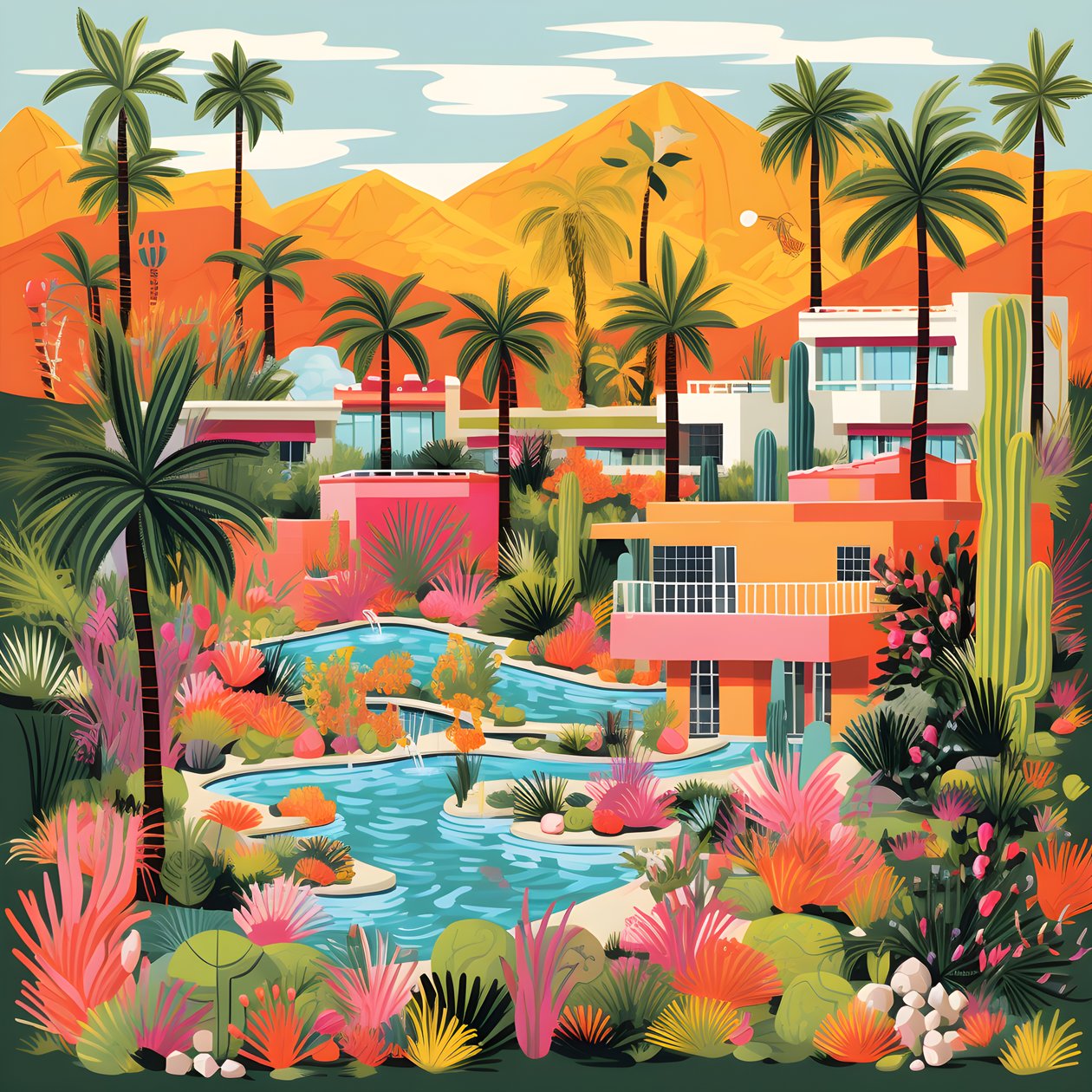 a Palm Springs 2 részletes illusztrációja alkotó: Kurt Heppke