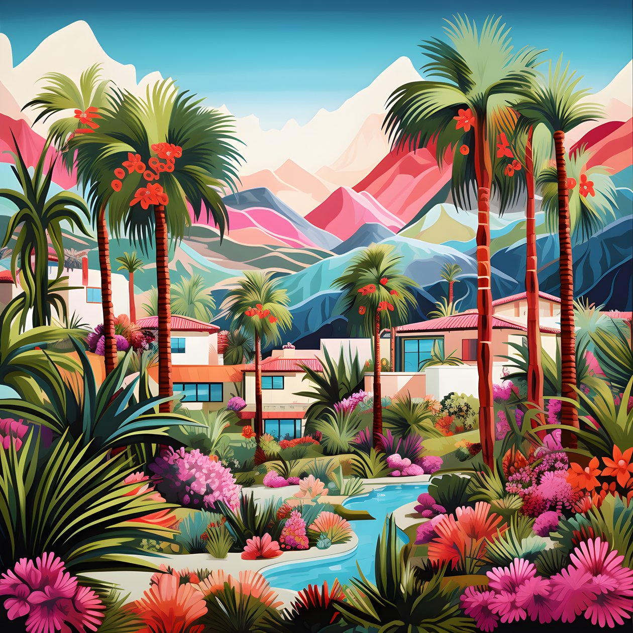 a Palm Springs 3 részletes illusztrációja alkotó: Kurt Heppke