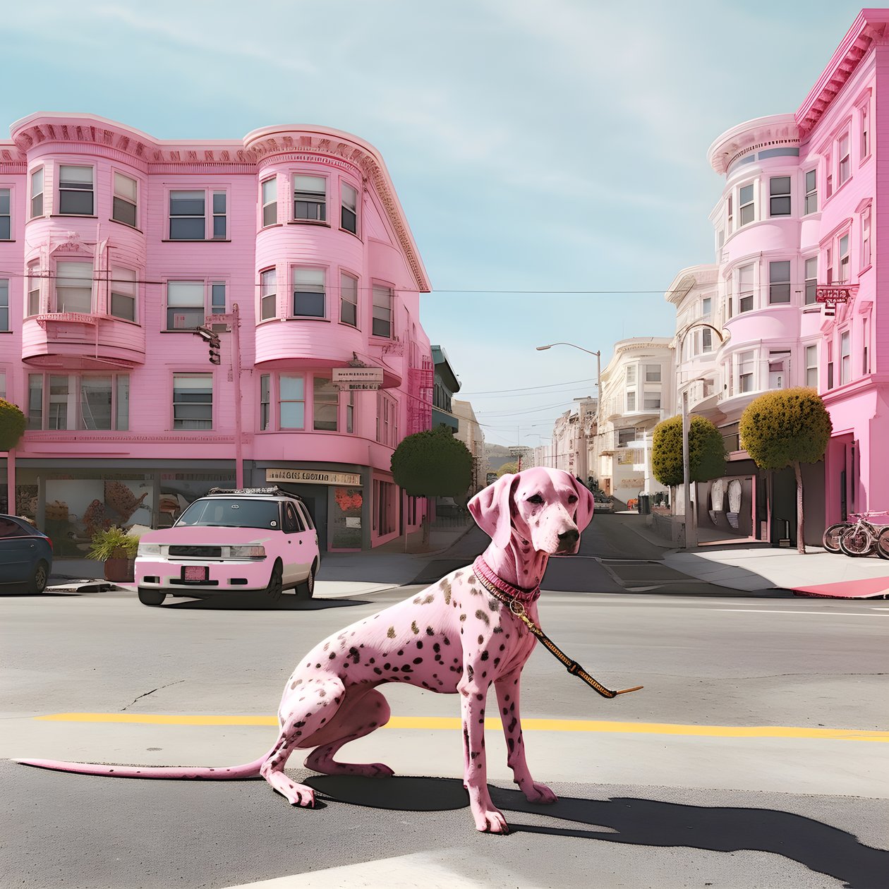 ein rosa hund mitten in der stadt san fransisco 4 alkotó: Kurt Heppke