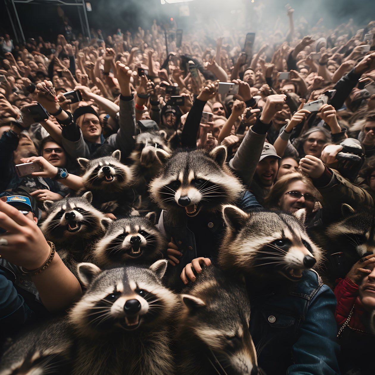egy horda tele mosómedvével egy rock show-n 2 alkotó: Kurt Heppke
