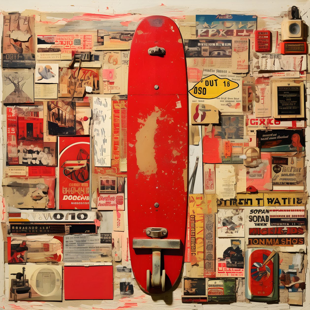 rote Collage, Skateboards 2 alkotó: Kurt Heppke
