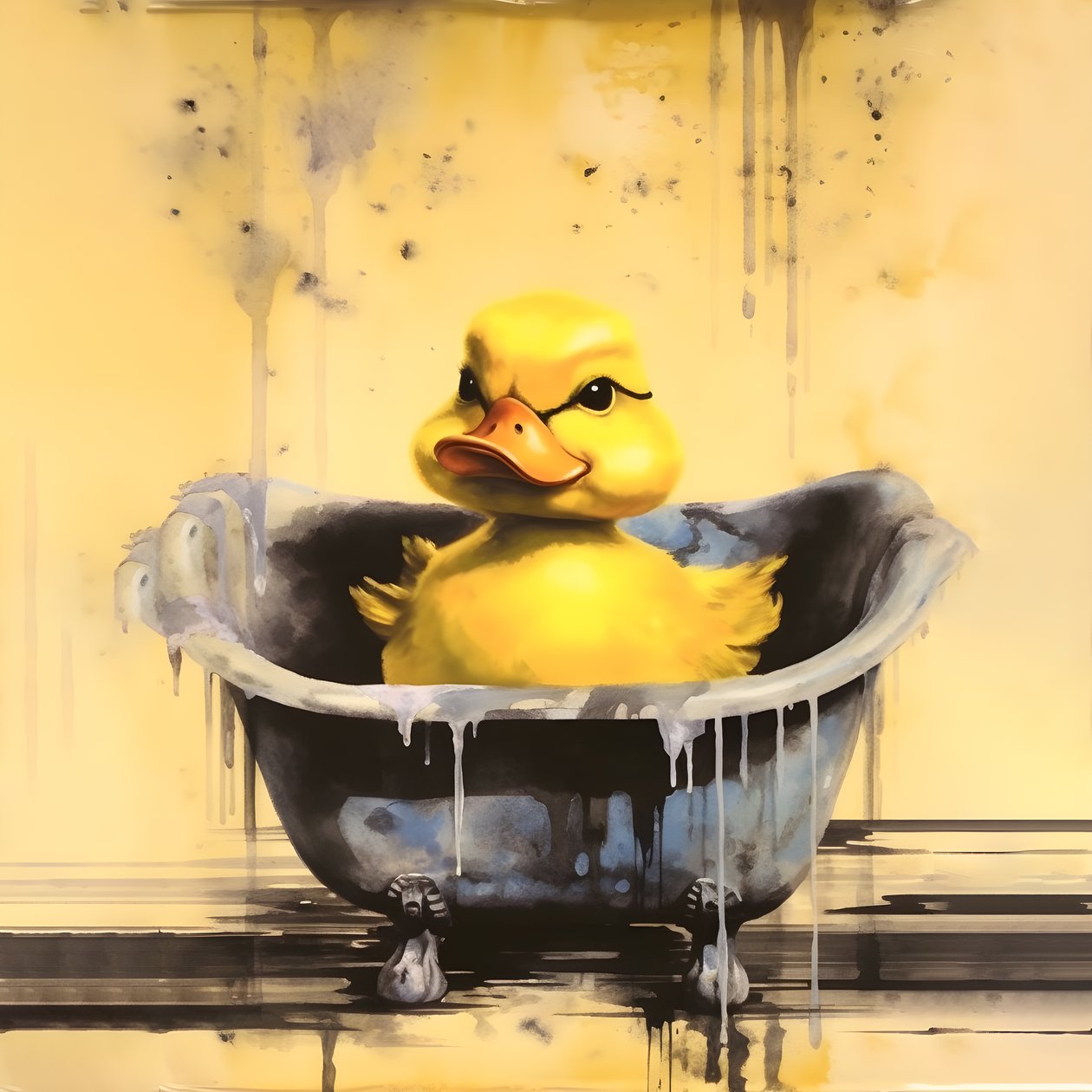 trendiges gummiente werbeplakat - the yellow 1 alkotó: Kurt Heppke