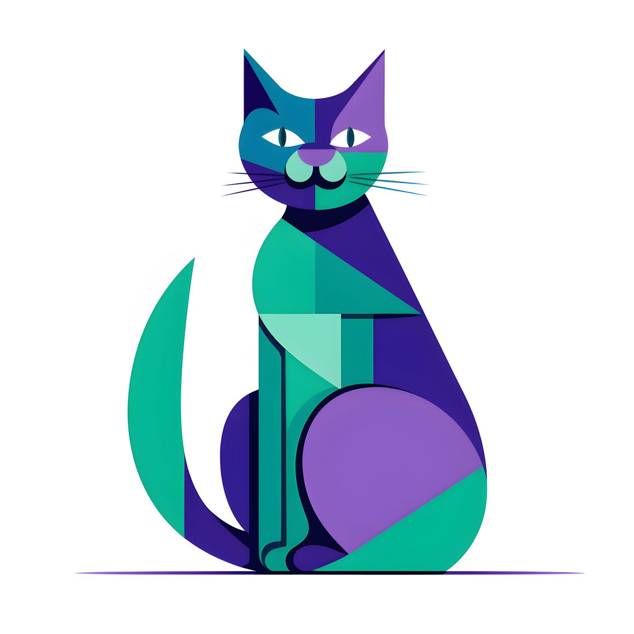 um einen auffaelligen Kontrast zu schaffen, sitzt silberne Katze Inhalt im Stil der modernistischen klaren Linien 4 alkotó: Kurt Heppke