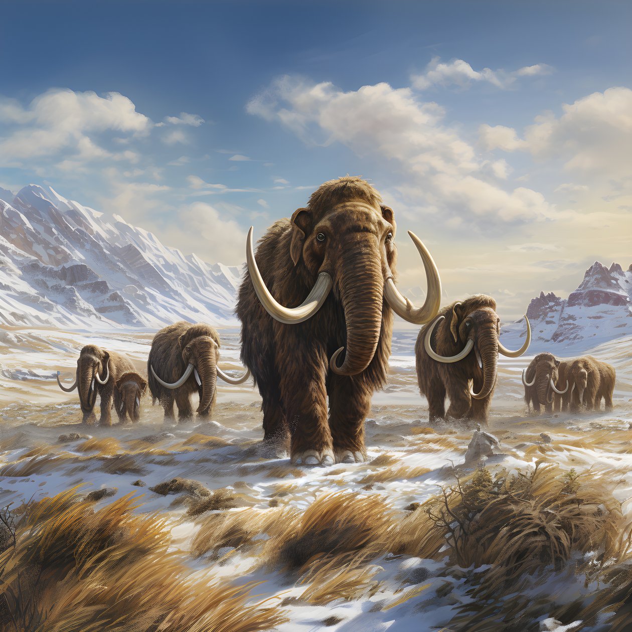 woolie mammoth herd in the tundra 3 alkotó: Kurt Heppke