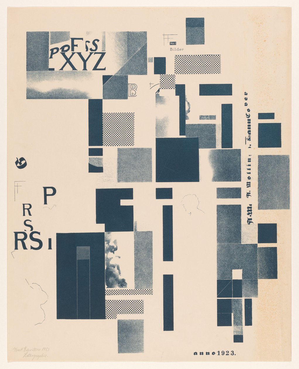 Kompozíció tipográfiai elemekkel alkotó: Kurt Schwitters (signed by artist)