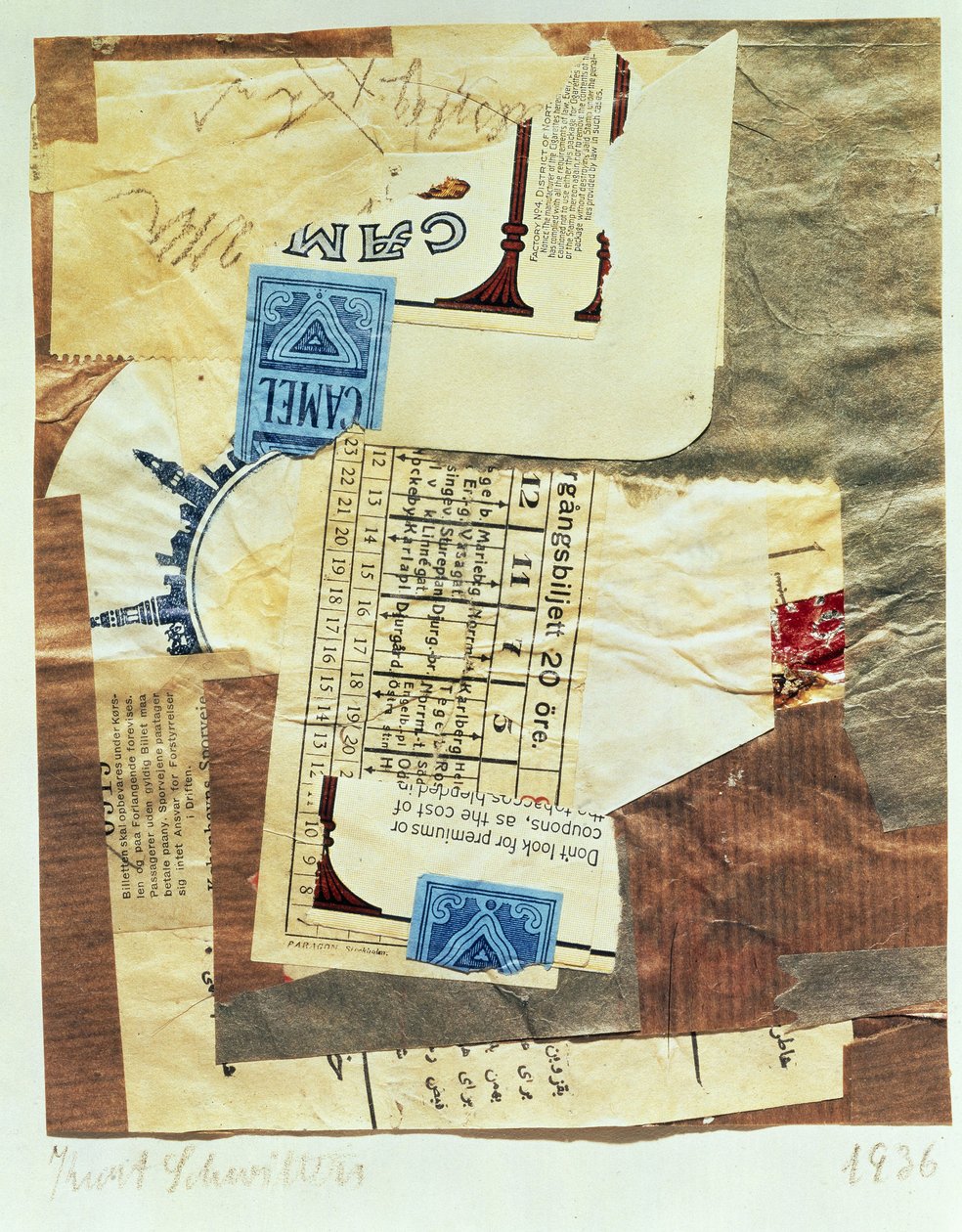 teve, 1936. alkotó: Kurt Schwitters