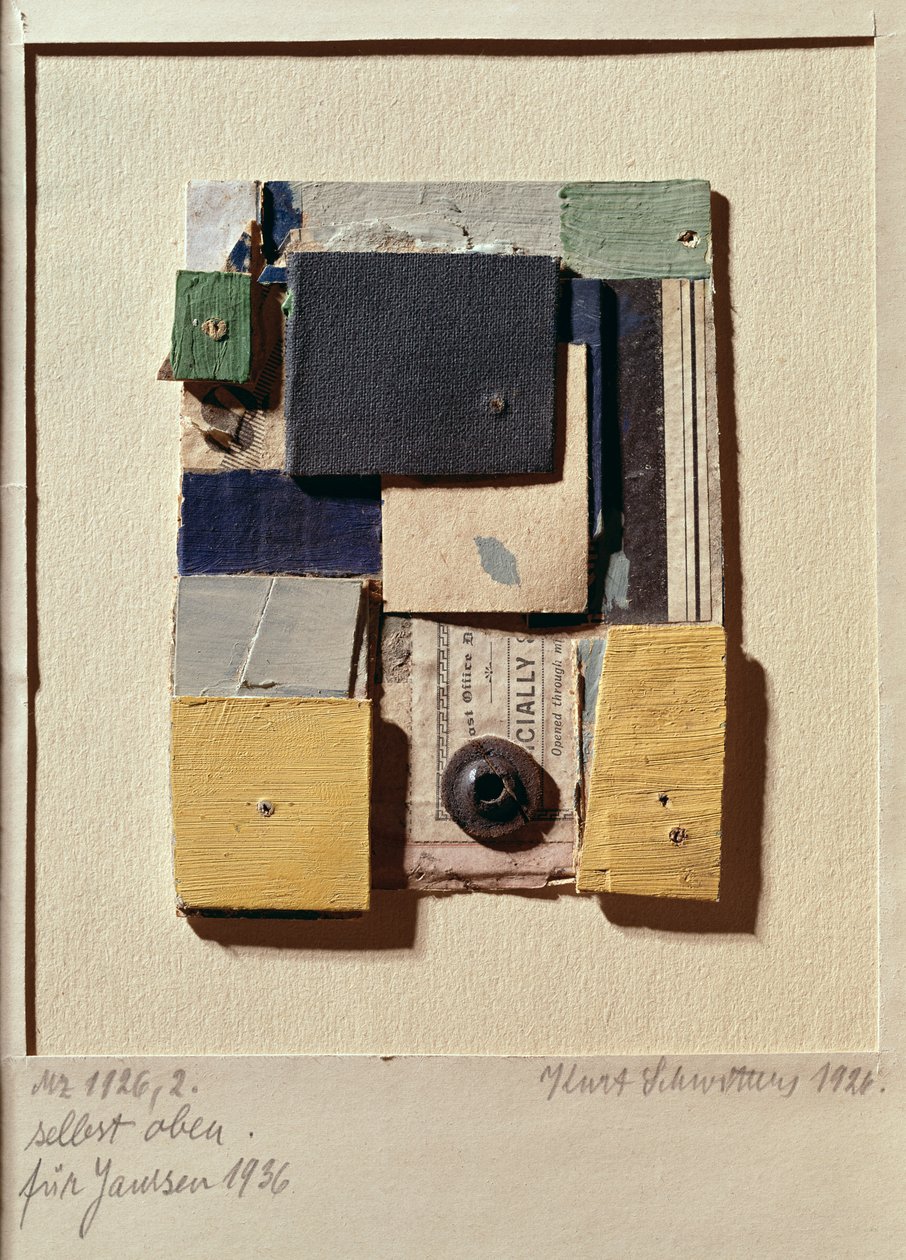 Kollázs, 1936 alkotó: Kurt Schwitters