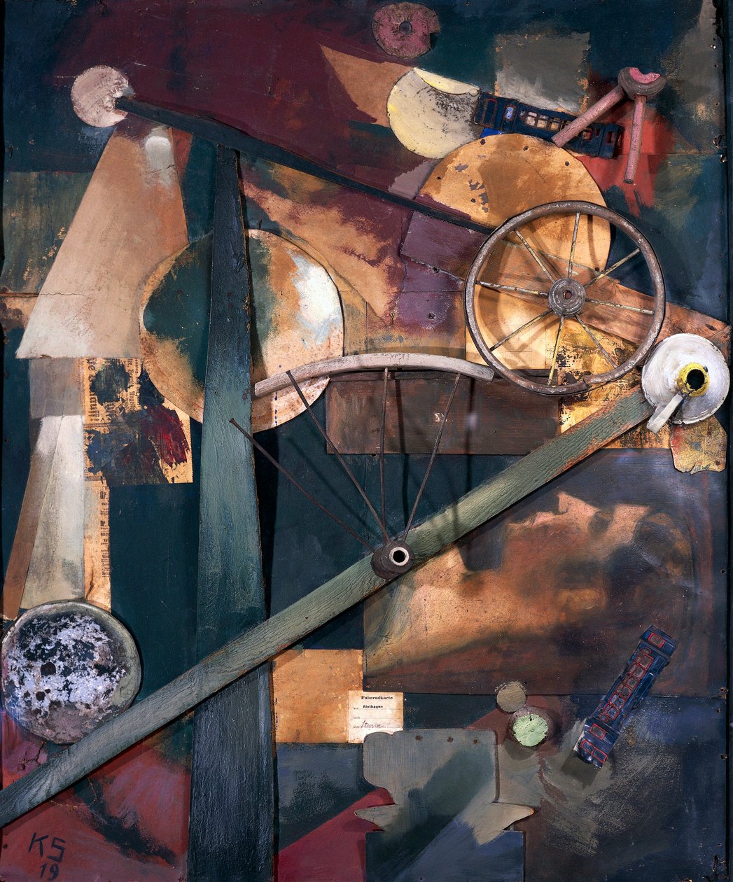 "Composition pour dames" (Építő nemes nők számára) alkotó: Kurt Schwitters