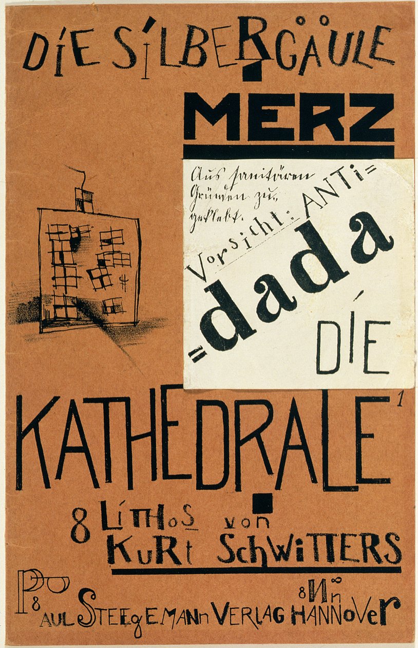 Kurt Schwitters "Die Kathedrale" című művének borítója, 1920 körül alkotó: Kurt Schwitters
