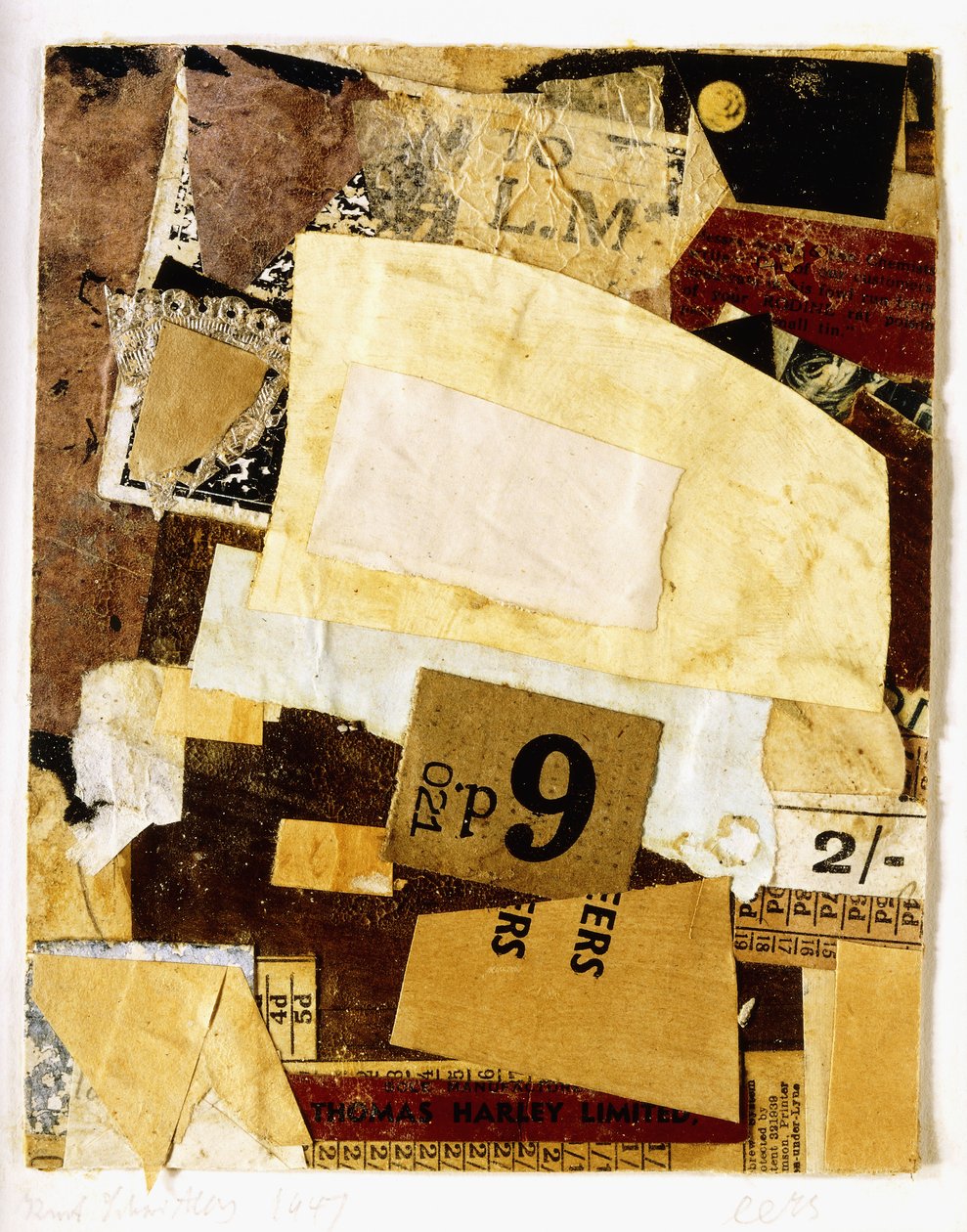 Először is, 1947 alkotó: Kurt Schwitters