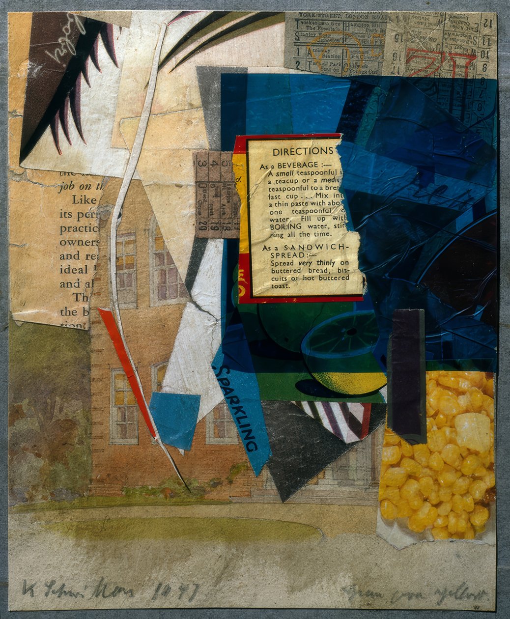 Zöld a sárga felett alkotó: Kurt Schwitters