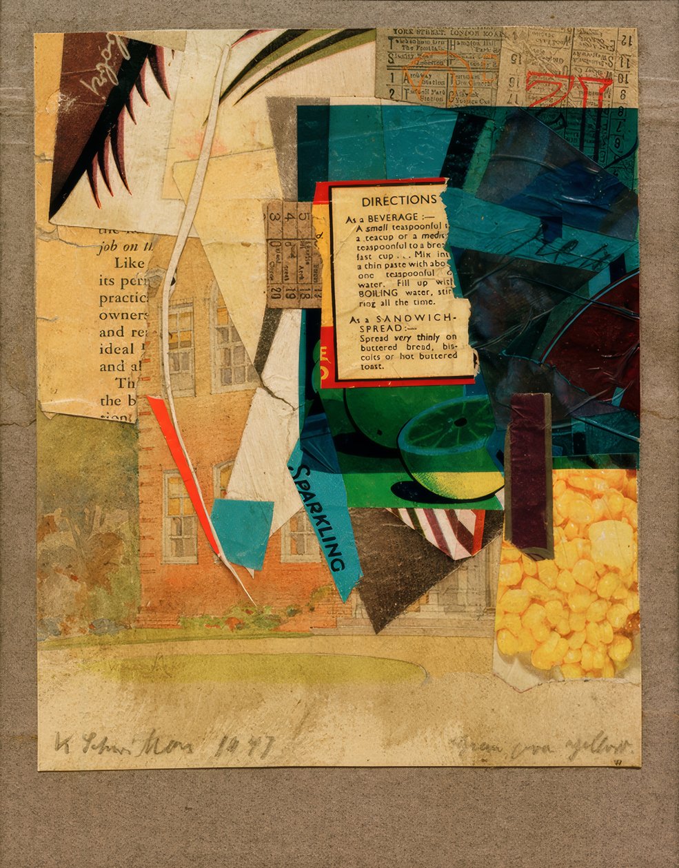 Zöld a sárga felett alkotó: Kurt Schwitters