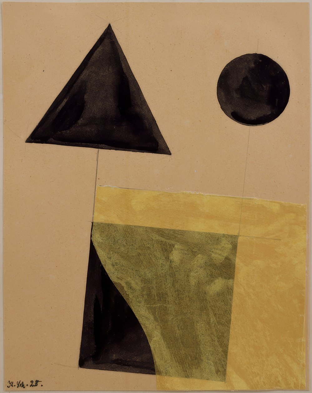 Építési háromszög, négyzet és iránytű alkotó: Kurt Schwitters