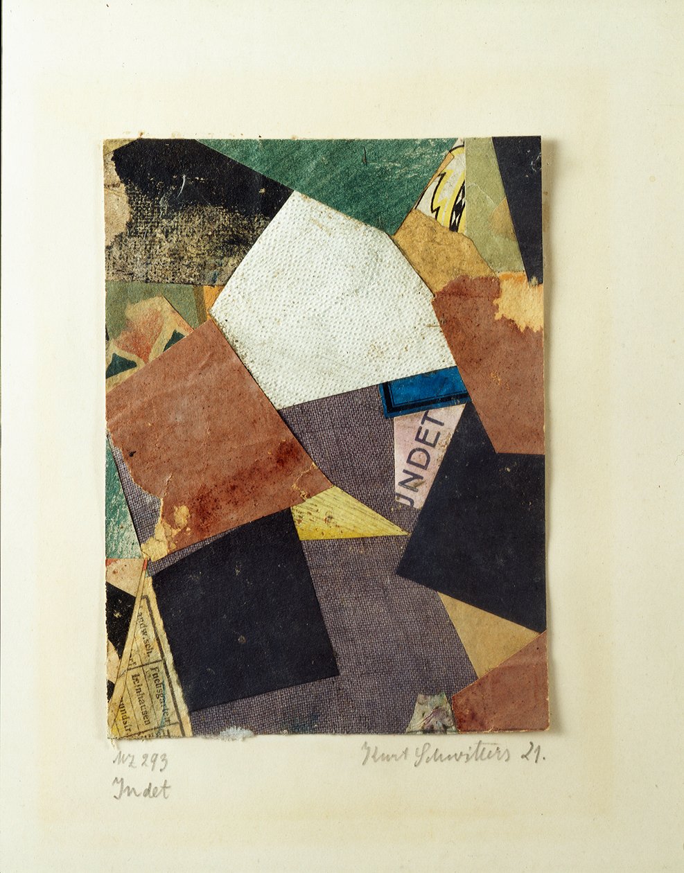Merz 293 Kollázs, Kurt Schwitters (1887-1948) 1921 Magángyűjtemény alkotó: Kurt Schwitters