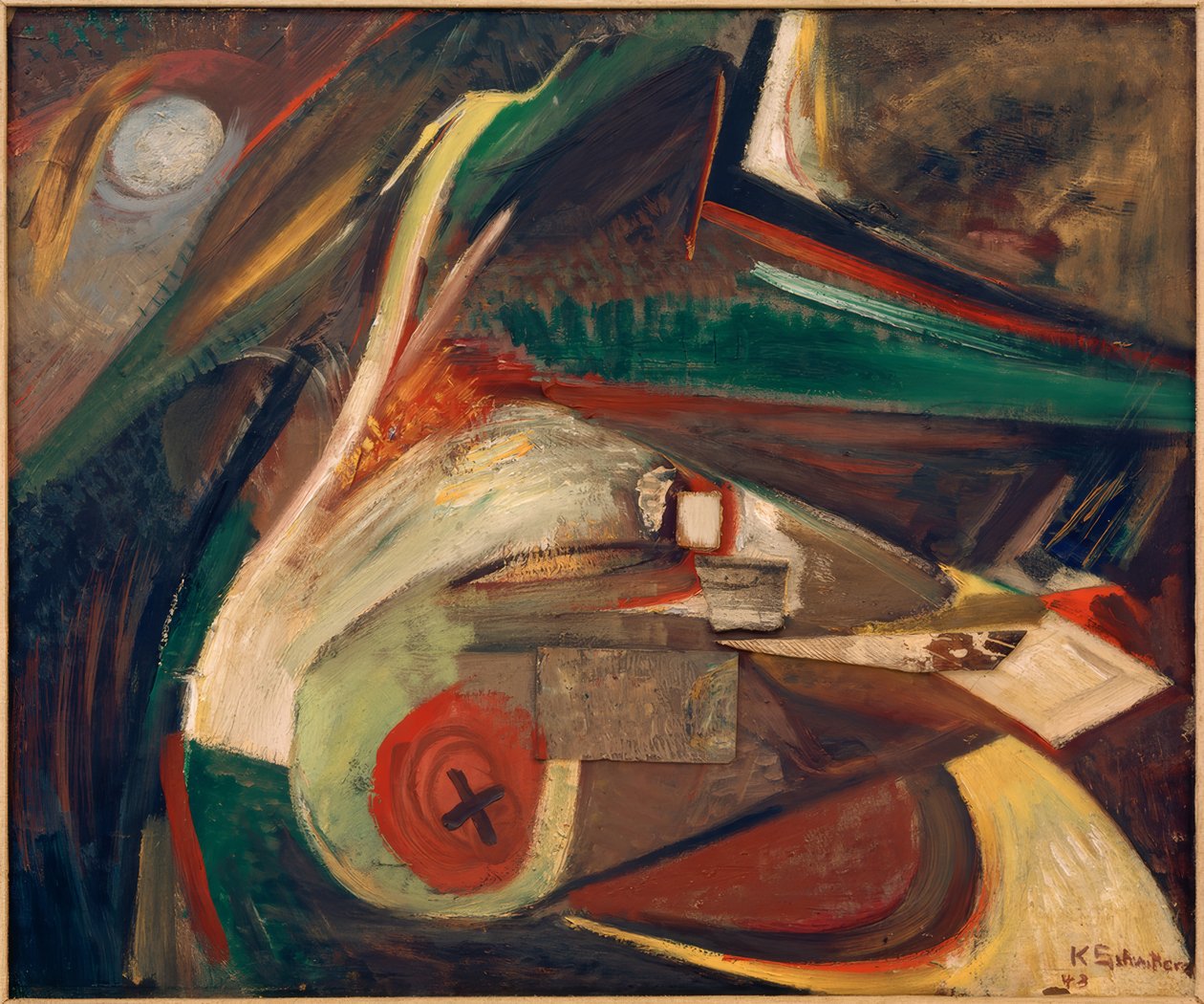 Névtelen (absztrakt kép) alkotó: Kurt Schwitters