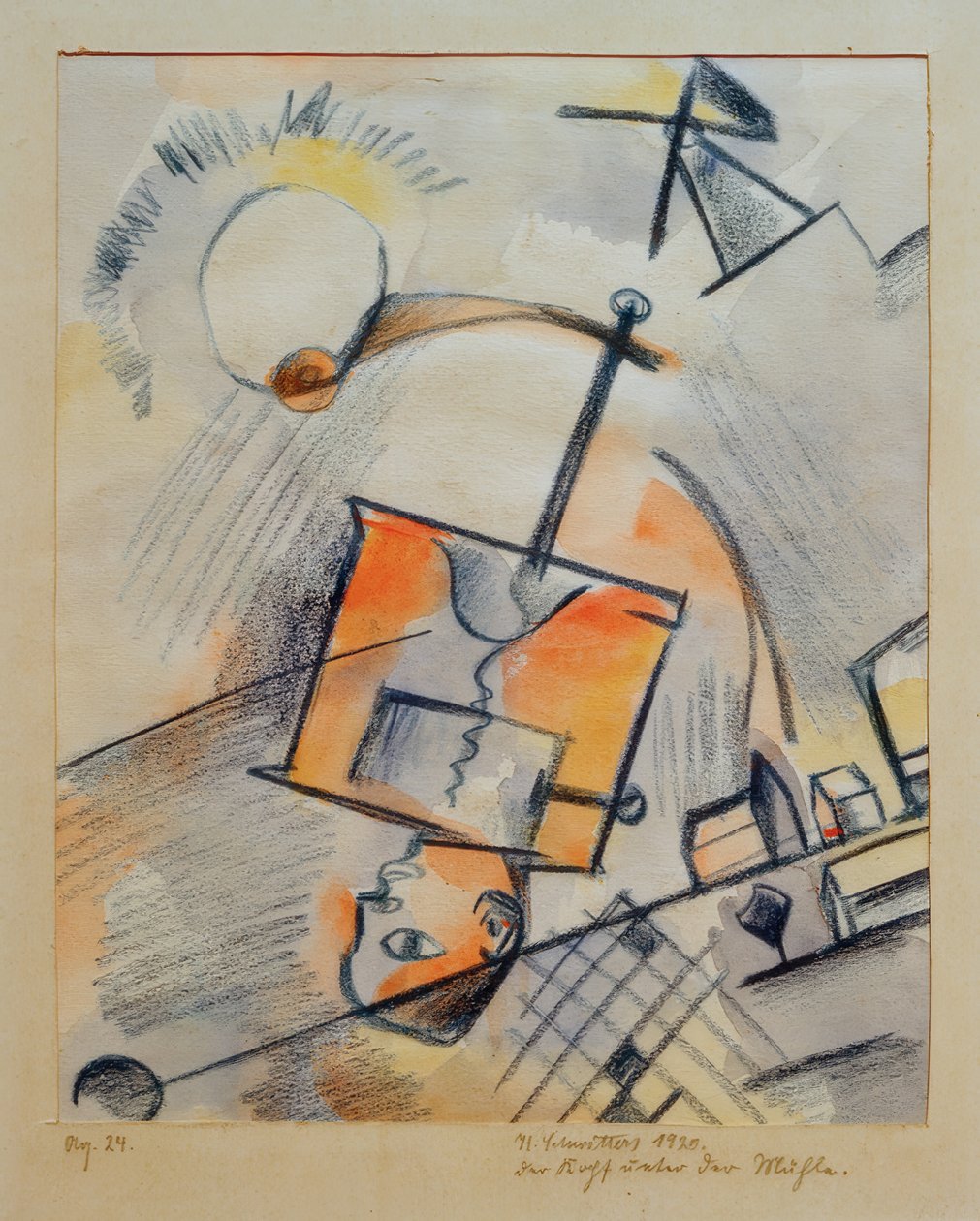 Cím nélkül (A fej a malom alatt) alkotó: Kurt Schwitters