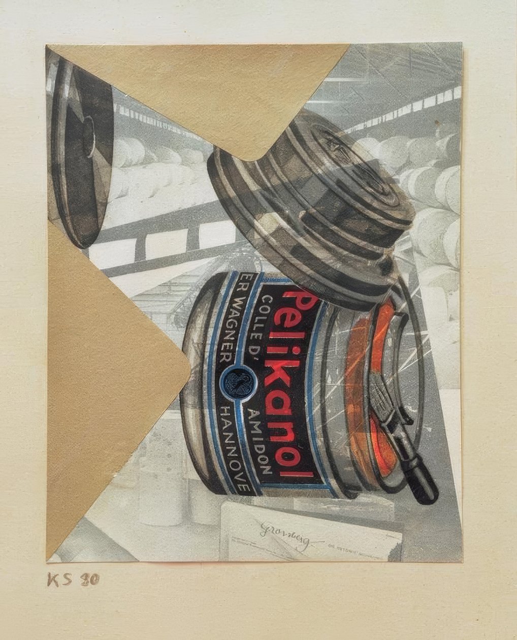 Cím nélkül (Pelicanol) alkotó: Kurt Schwitters
