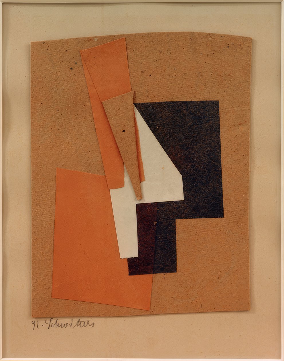 Cím nélkül (szürke, kék, piros, fehér) alkotó: Kurt Schwitters