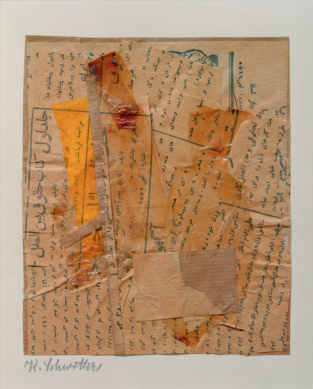 Cím nélkül (a Korán egyes részeivel) alkotó: Kurt Schwitters