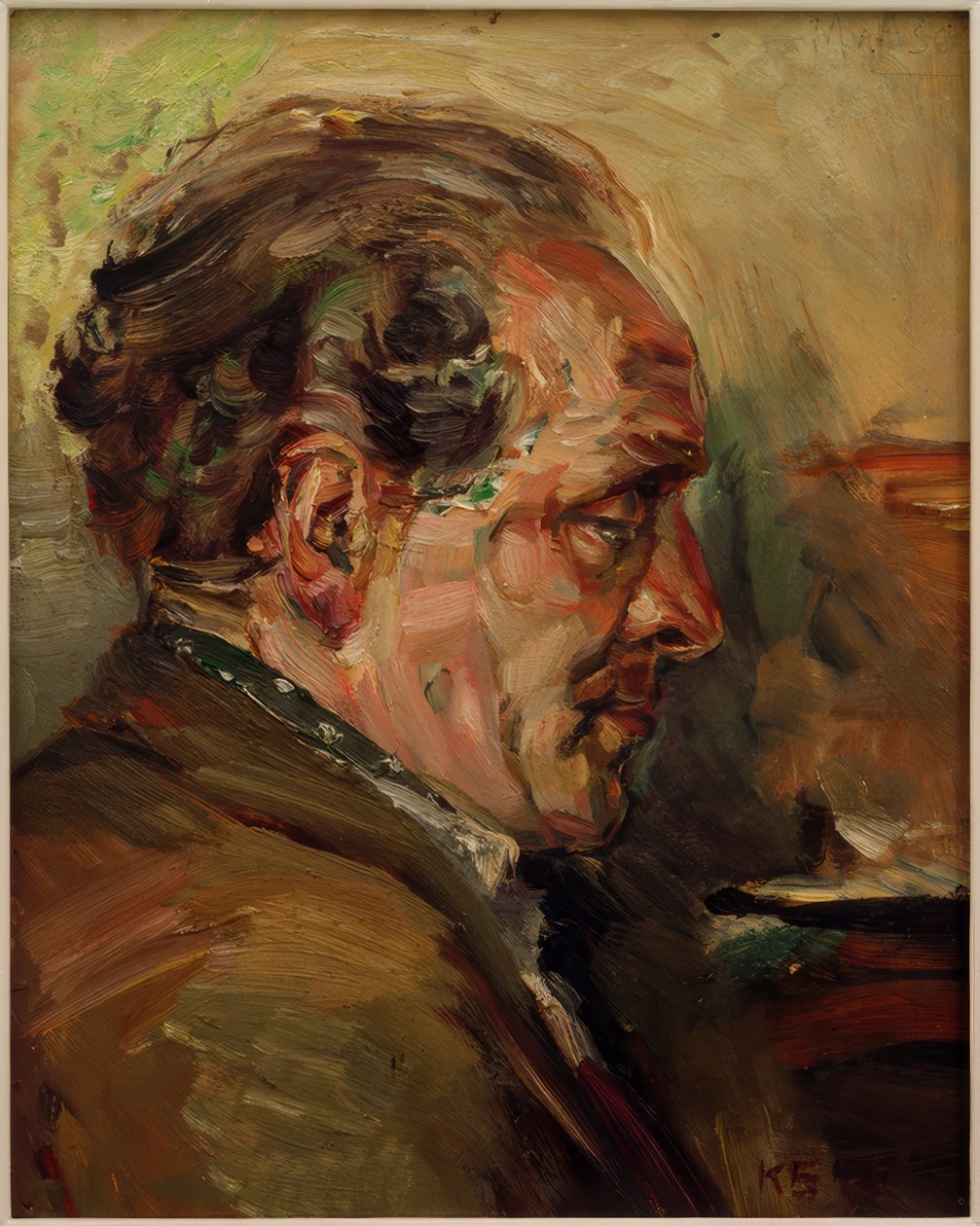 Charoux szobrász portréja alkotó: Kurt Schwitters