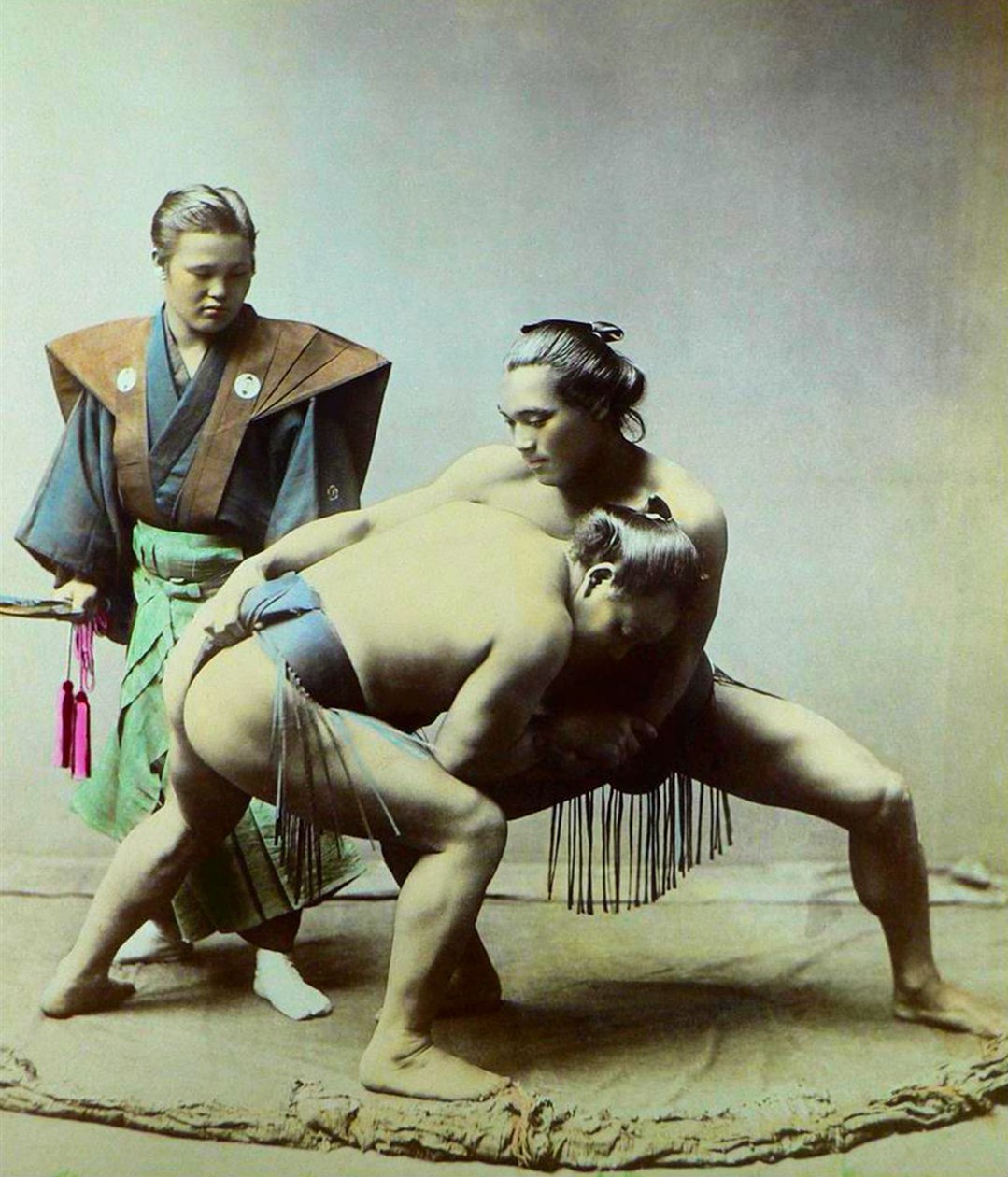 Szumóbirkózók, 1880 körül (fotó) alkotó: Kusakabe (attr. to) Kimbei