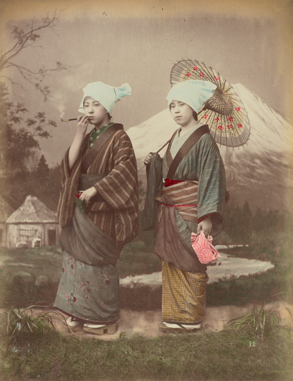 Japán utazók alkotó: Kusakabe Kimbei