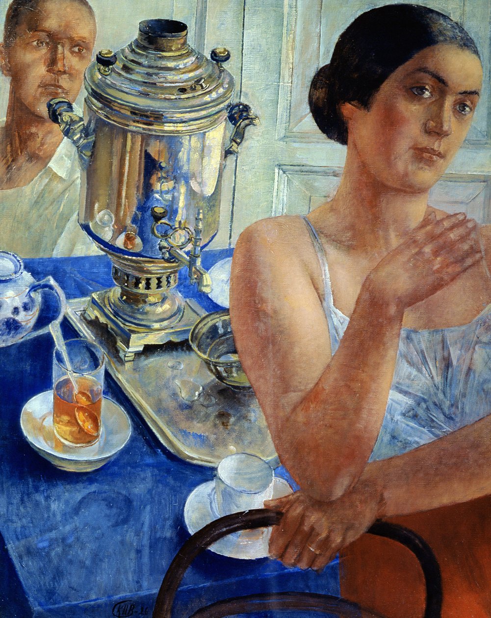 A szamovárnál, 1926 alkotó: Kuzma Sergeevich Petrov Vodkin