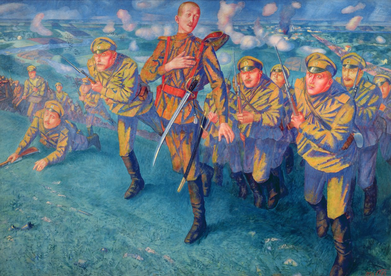 A lővonalban, 1916 alkotó: Kuzma Sergeevich Petrov Vodkin