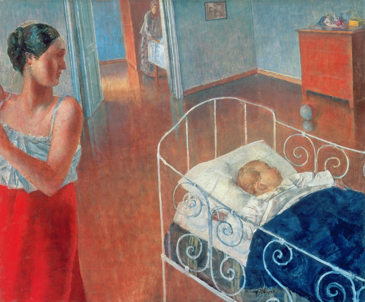 Alvó gyermek, 1924 alkotó: Kuzma Sergeevich Petrov Vodkin