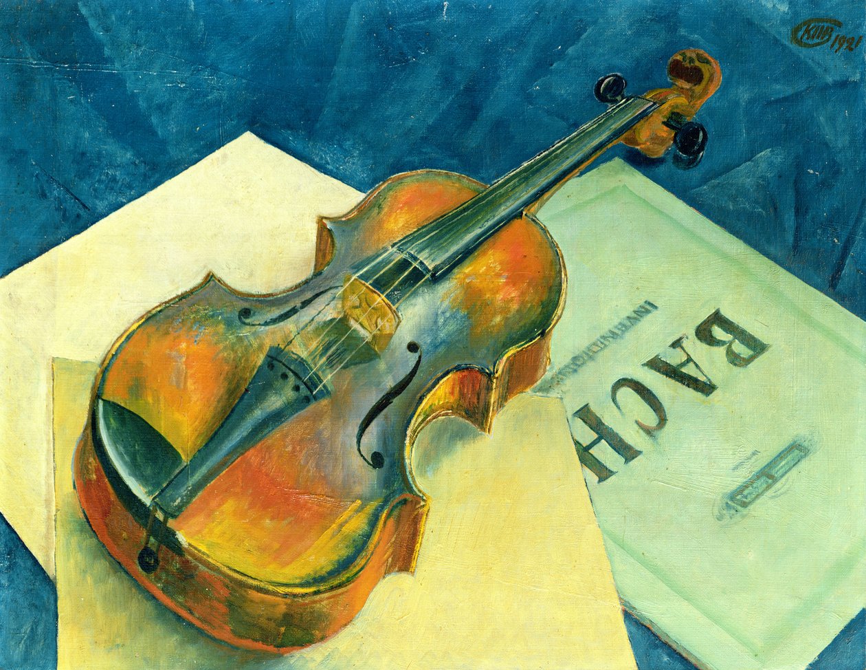 Csendélet hegedűvel, 1921 alkotó: Kuzma Sergeevich Petrov Vodkin