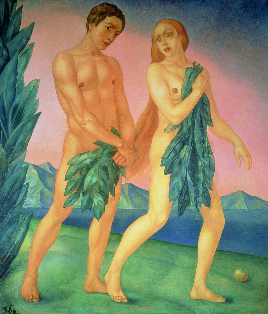 A kiűzetés a paradicsomból, 1911 alkotó: Kuzma Sergeevich Petrov Vodkin