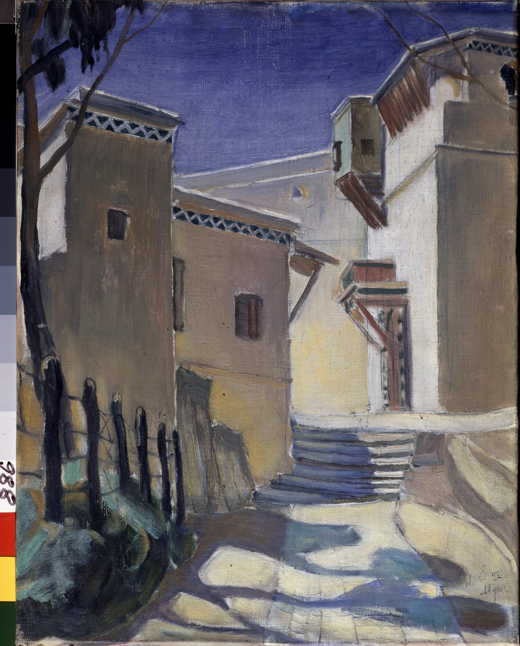 A Kasbah (Casbah), Algír (Casbah, Algiers) - Kuzma Szergejevics Petrov Vodkin (Petrov-Vodkin) festménye (Kouzma Petrov Vodkine) (Petrov-Vodkine) (1878-1939), olaj, vászon alkotó: Kuzma Sergeevich Petrov Vodkin