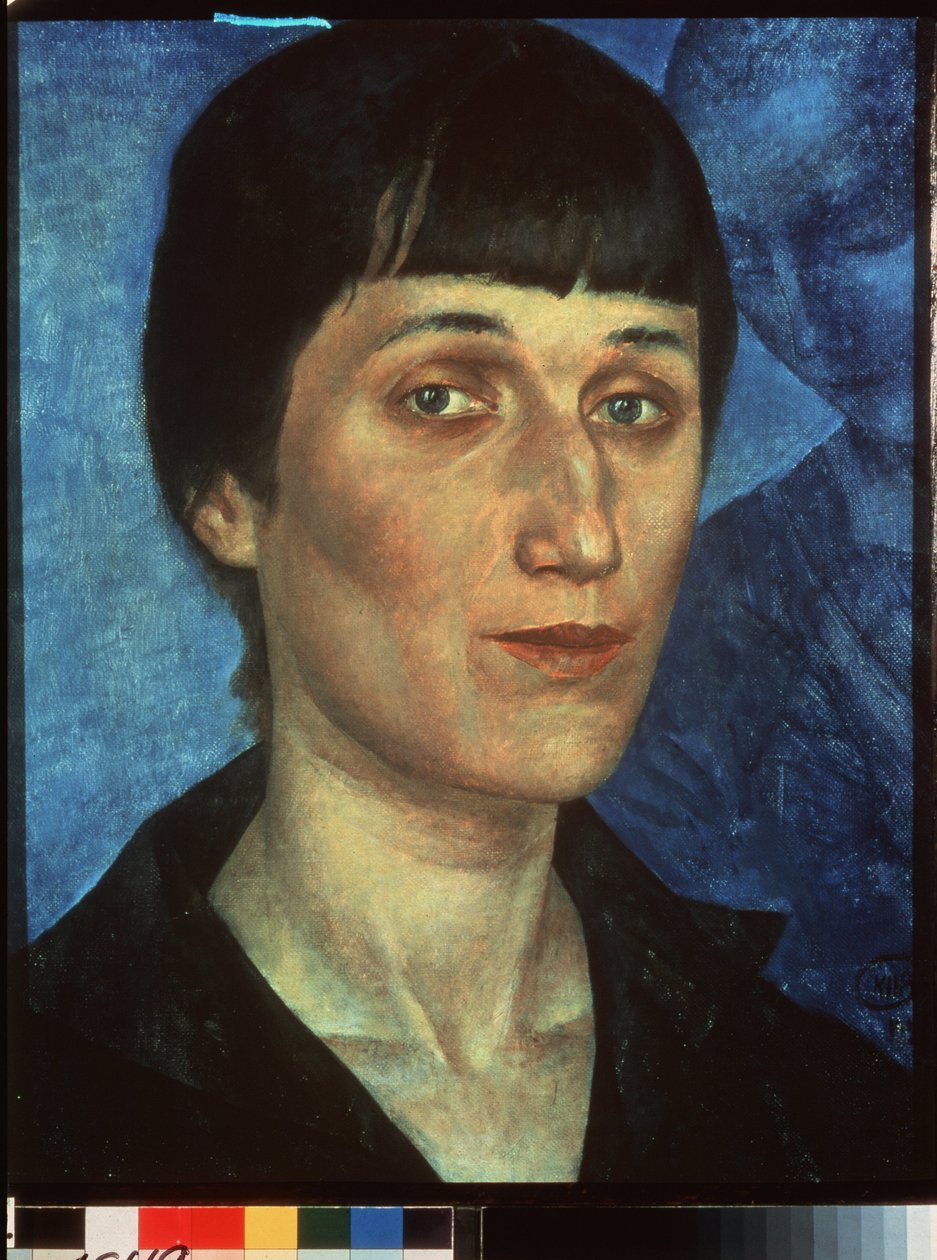 Anna Ahmatova (Achmatova) költőnő portréja (1889-1966). Peinture de Kuzma Sergeyevich Petrov Vodkin (Petrov-Vodkin) (Kouzma Petrov Vodkine) (Petrov-Vodkine) (1878-1939), huile sur toile alkotó: Kuzma Sergeevich Petrov-Vodkin