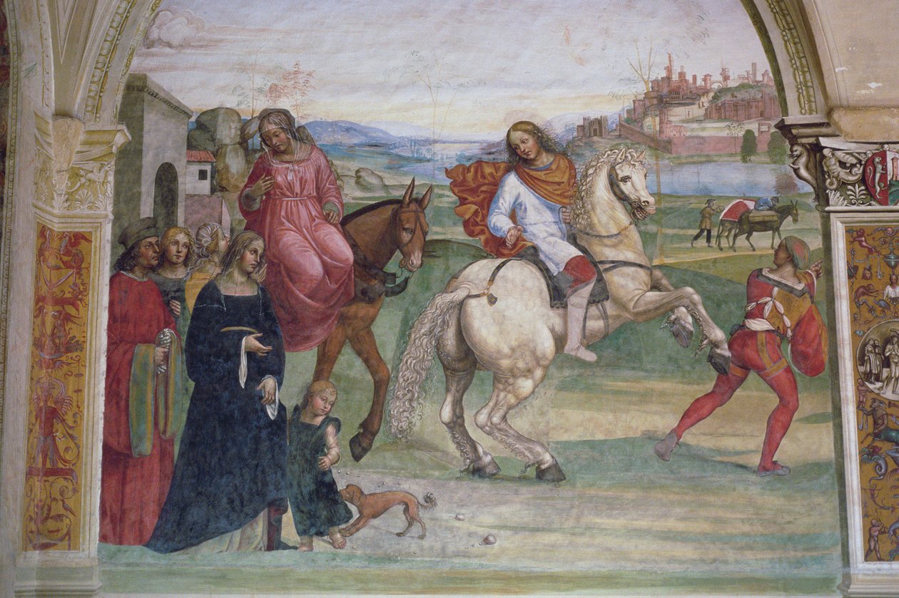 Szent Benedek élete (részlet) alkotó: L. and Sodoma, G. Signorelli