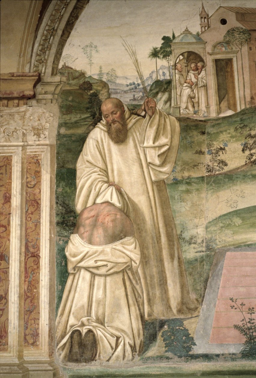 Szent Benedek élete (részlet) alkotó: L. and Sodoma, G. Signorelli