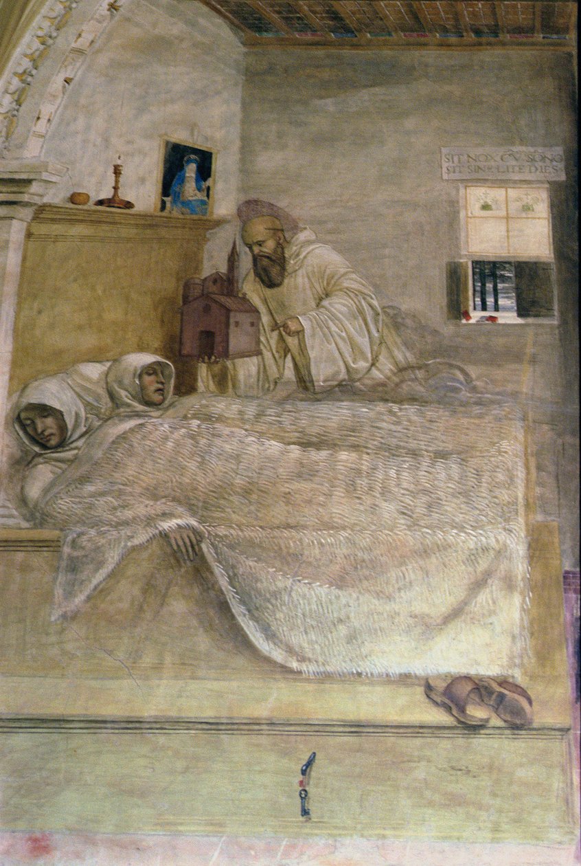 Szent Benedek élete (részlet) alkotó: L. and Sodoma, G. Signorelli