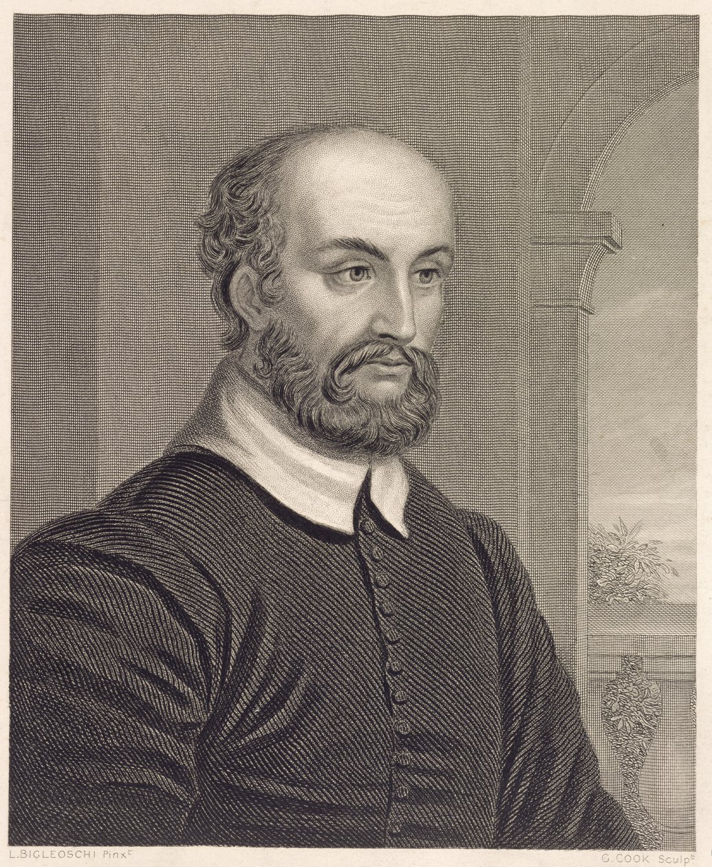 Andrea Palladio (1508-80), metszett G. Cook alkotó: L. Bigleoschi