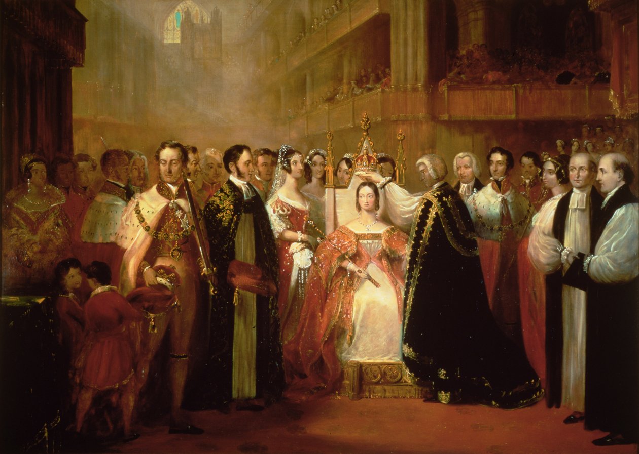 Viktória királynő koronázása (1819-1901) (olaj) alkotó: L. and Bettridge, H. Jennens