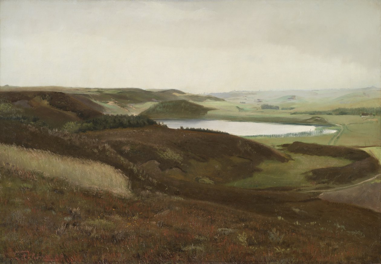 Egy táj Bryrup közelében, Jütlandban alkotó: Laurits Andersen Ring