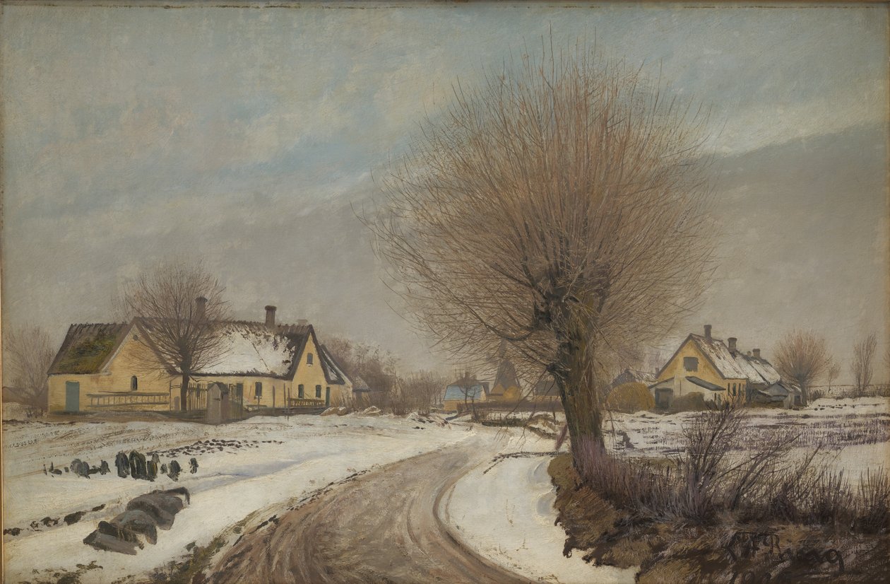 Sealand falu. Téli alkotó: Laurits Andersen Ring