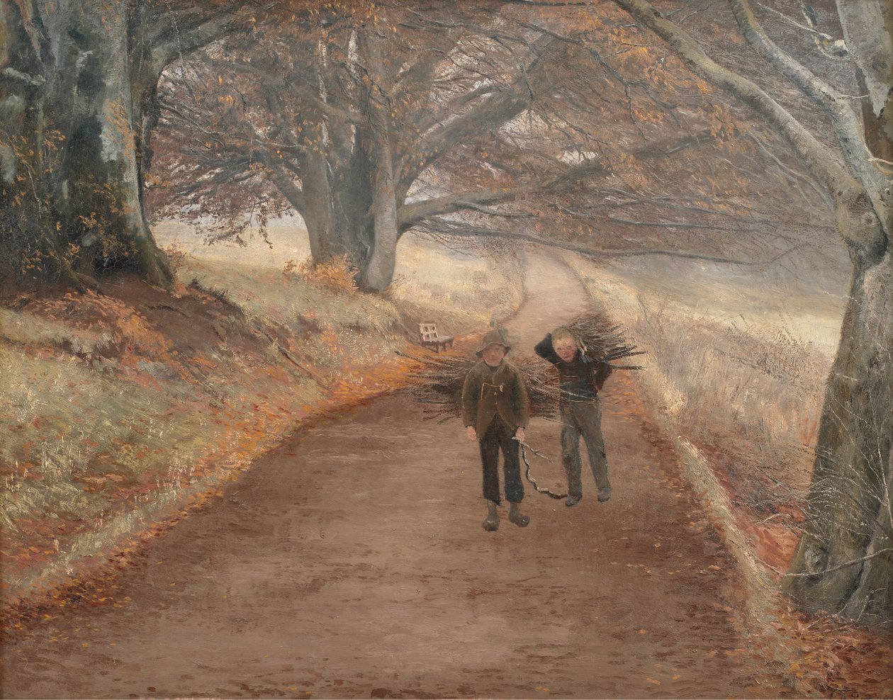 Gyalogút Herlufsholm közelében, Zélandon alkotó: Laurits Andersen Ring