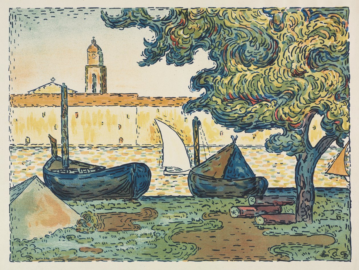 St. Tropez (St. Tropez kikötője) alkotó: L