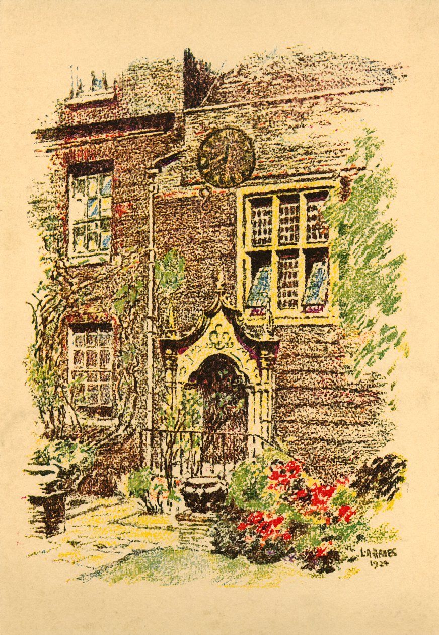 Staple Inn, London, 1924. alkotó: L. A. Hayes