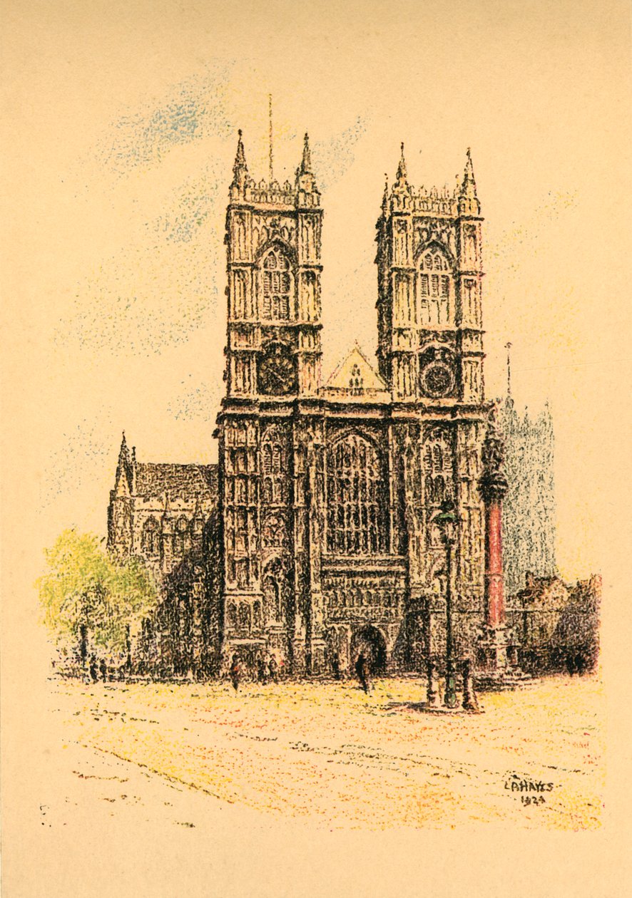 Westminster Abbey, 1924. alkotó: L. A. Hayes