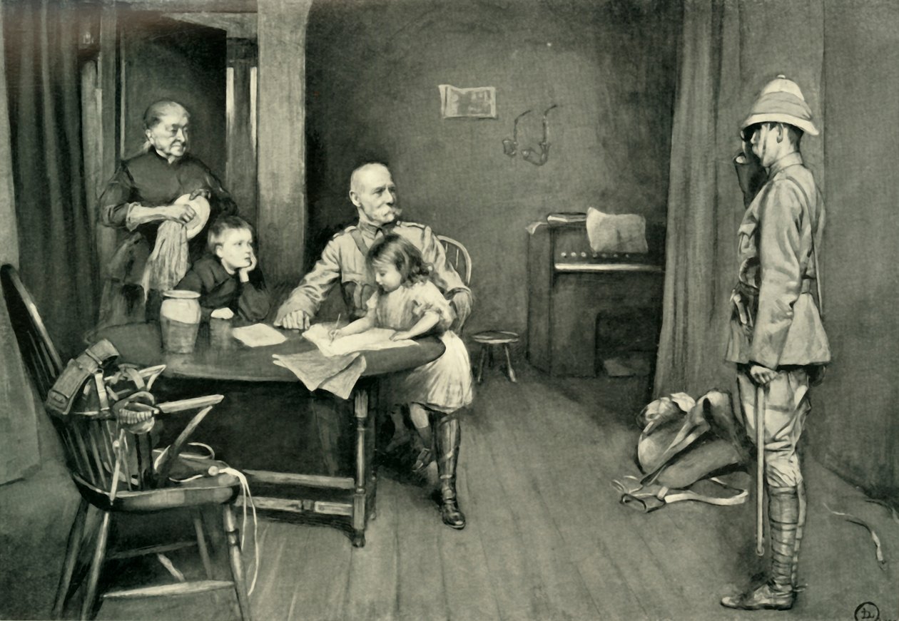 Lord Roberts az Orange Grove Innben: Egy jellegzetes esemény, 1901. alkotó: L. Daviel